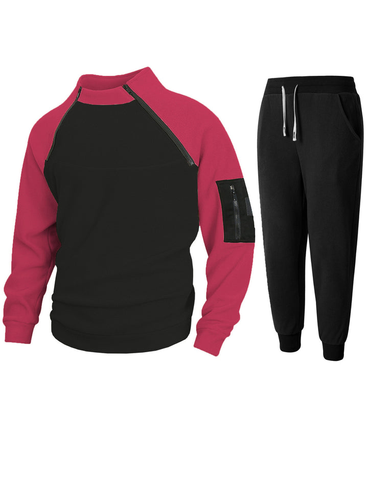 Men's functional pullover with stand-up collar and cuffs Lisslune