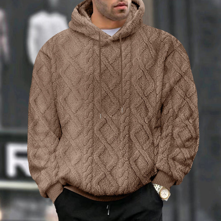 Men's cozy Sherpa hoodie Lisslune