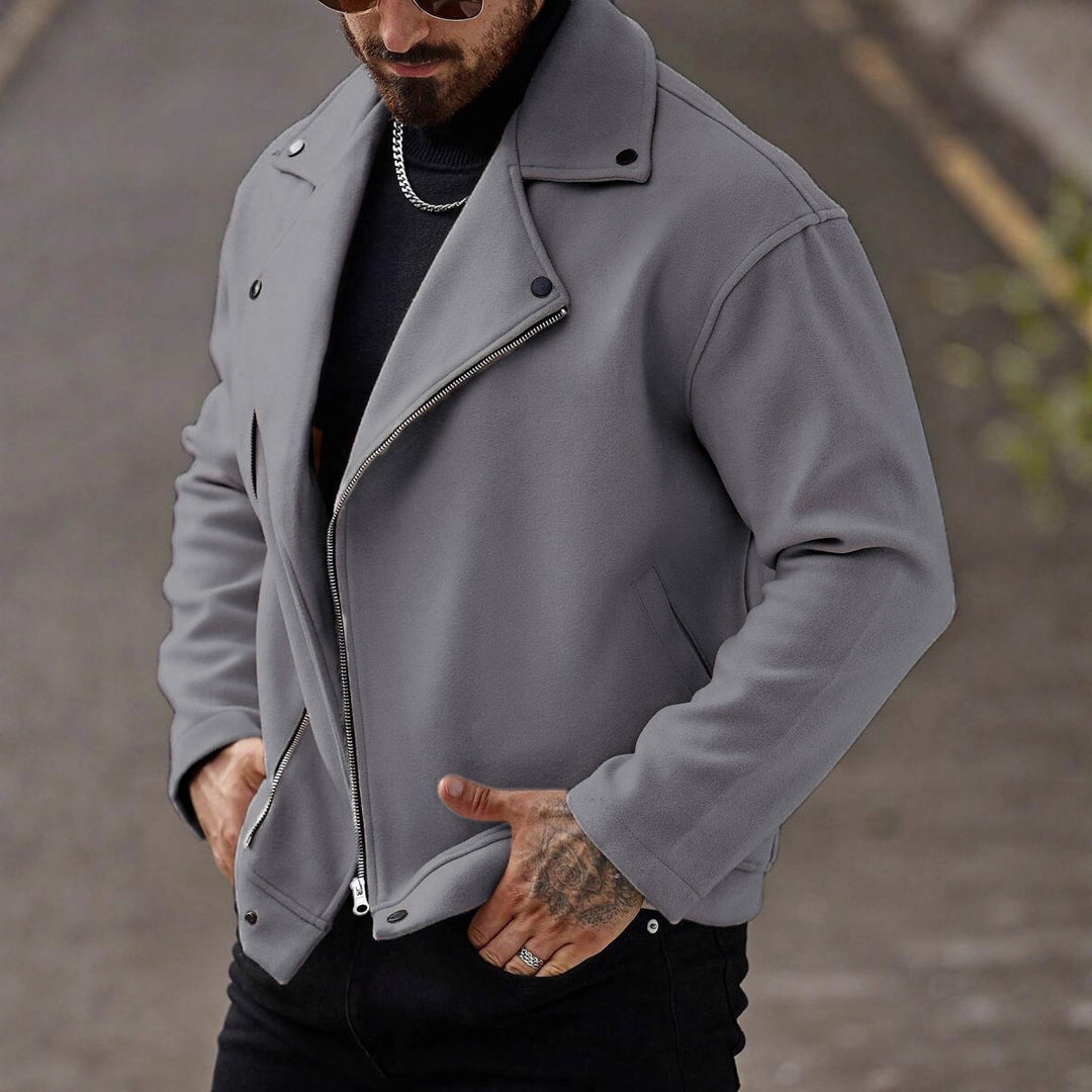 Men's Casual Motorcycle Jacket with Soft Lining Lisslune