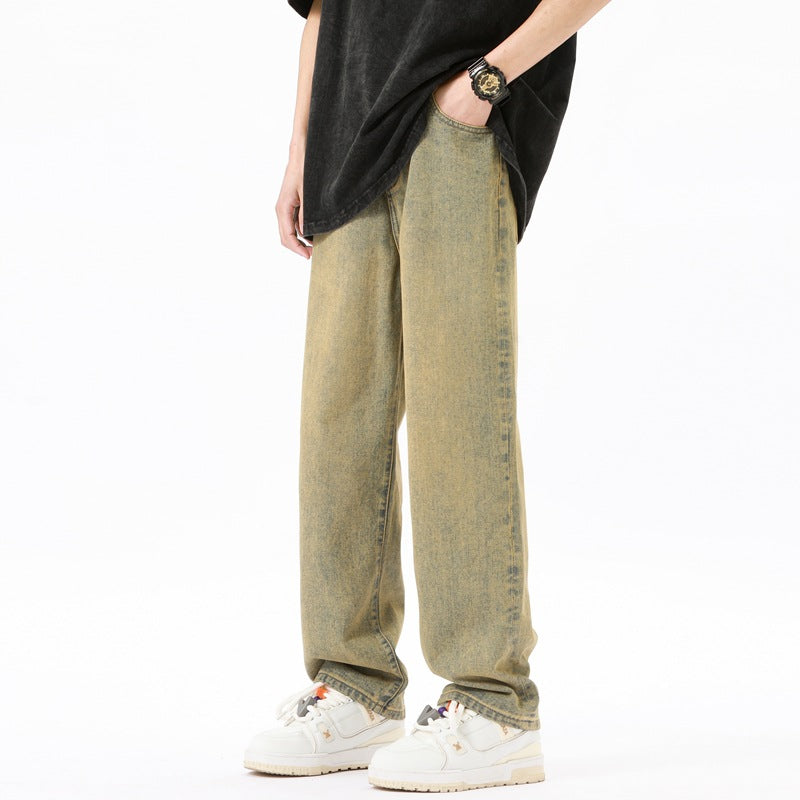 Men's wide jeans with a casual cut Lisslune
