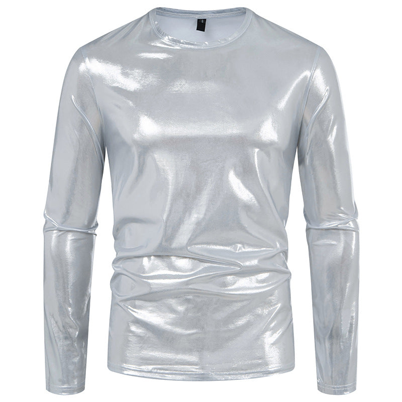 Men's long sleeve shirt made of smooth, reflective material Lisslune