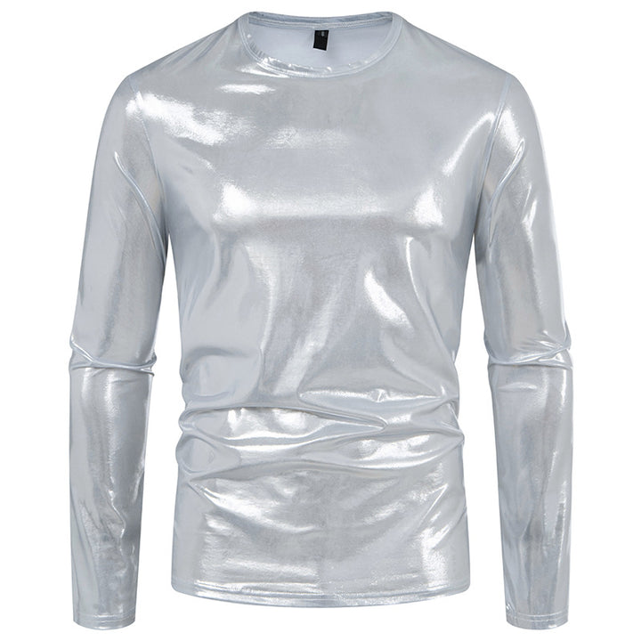 Men's long sleeve shirt made of smooth, reflective material Lisslune