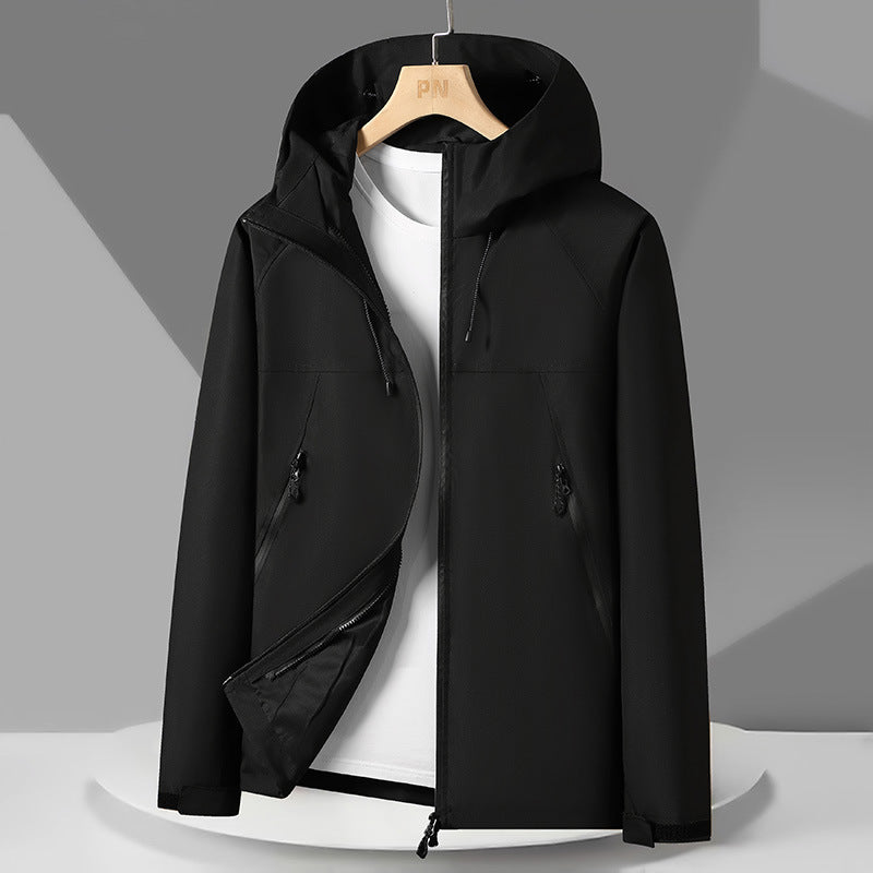 Men's Breathable Weather Jacket with Adjustable Hood Lisslune
