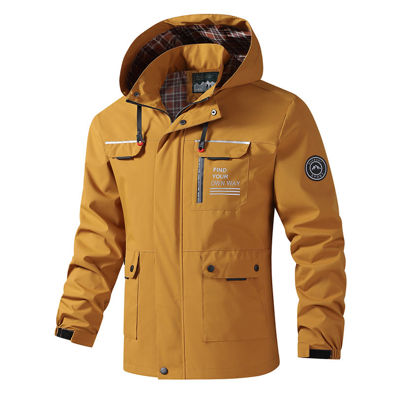 Men's Windproof Leisure Jacket with Practical Multifunctional Pockets Lisslune