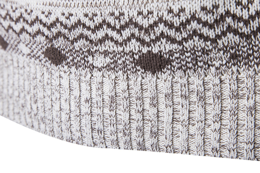 Men's fashionable knitted sweater with traditional Norwegian pattern Lisslune