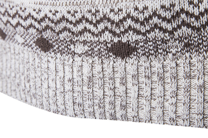 Men's fashionable knitted sweater with traditional Norwegian pattern Lisslune