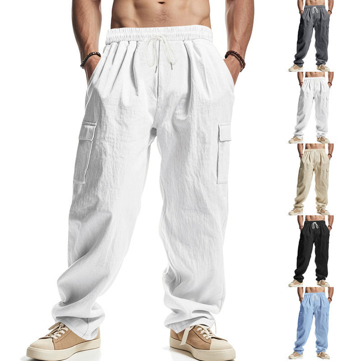 Men's cargo pants with adjustable waistband and practical side pockets Lisslune