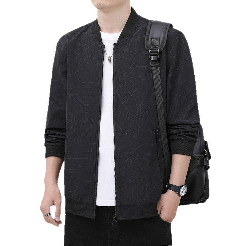 Men's lightweight bomber jacket with sporty cut and practical zip pockets Lisslune