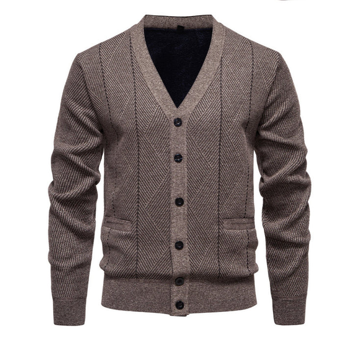 Men's fashionable cardigan with unique diamond pattern Lisslune