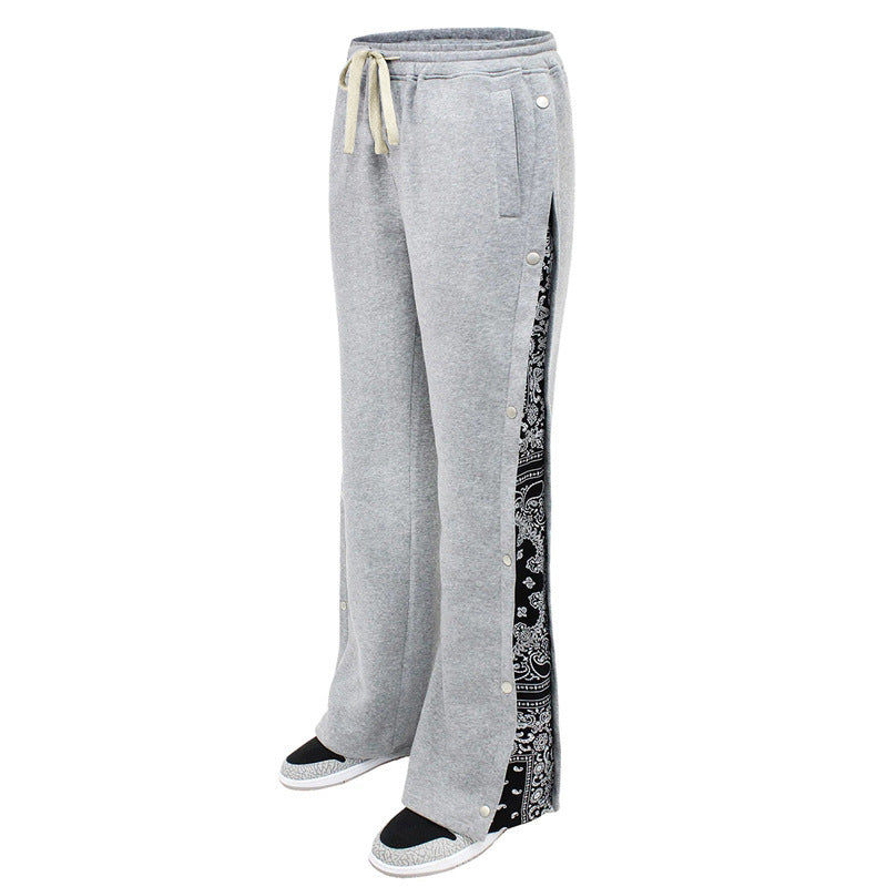 Men's leisure sports pants with side print details and elastic waistband Lisslune