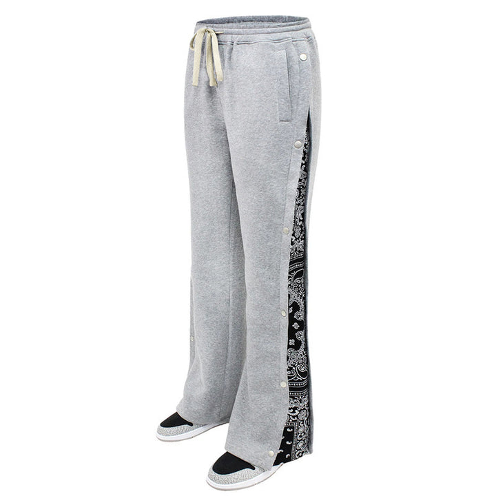 Men's leisure sports pants with side print details and elastic waistband Lisslune