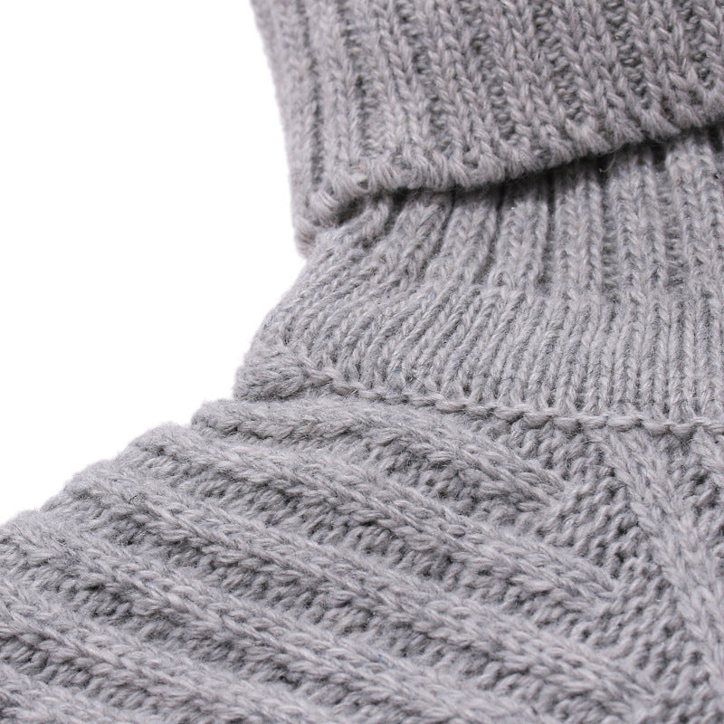 Men's Stylish Turtleneck Sweater with Textured Design Lisslune