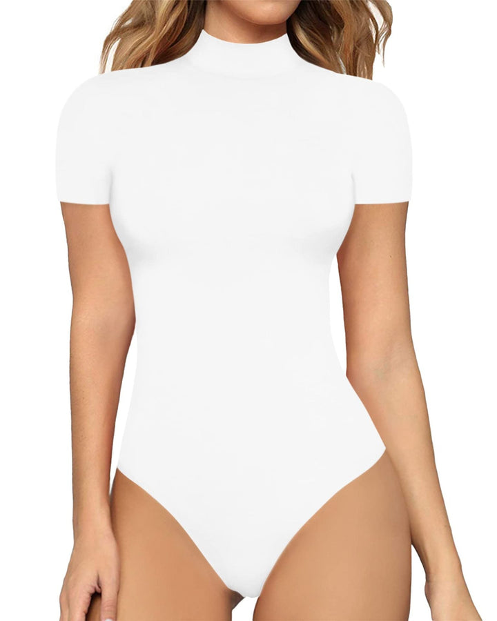 Women’s bodysuit with high collar and short sleeves Lisslune