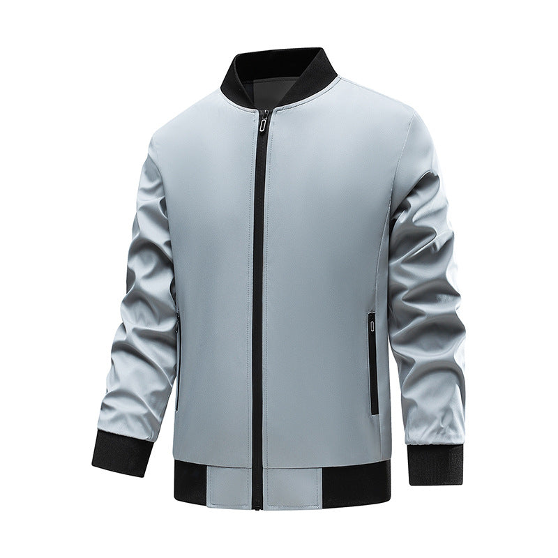 Men's lightweight bomber jacket with elastic cuffs and practical zip pockets Lisslune