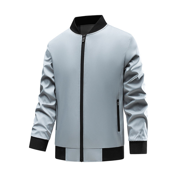 Men's lightweight bomber jacket with elastic cuffs and practical zip pockets Lisslune