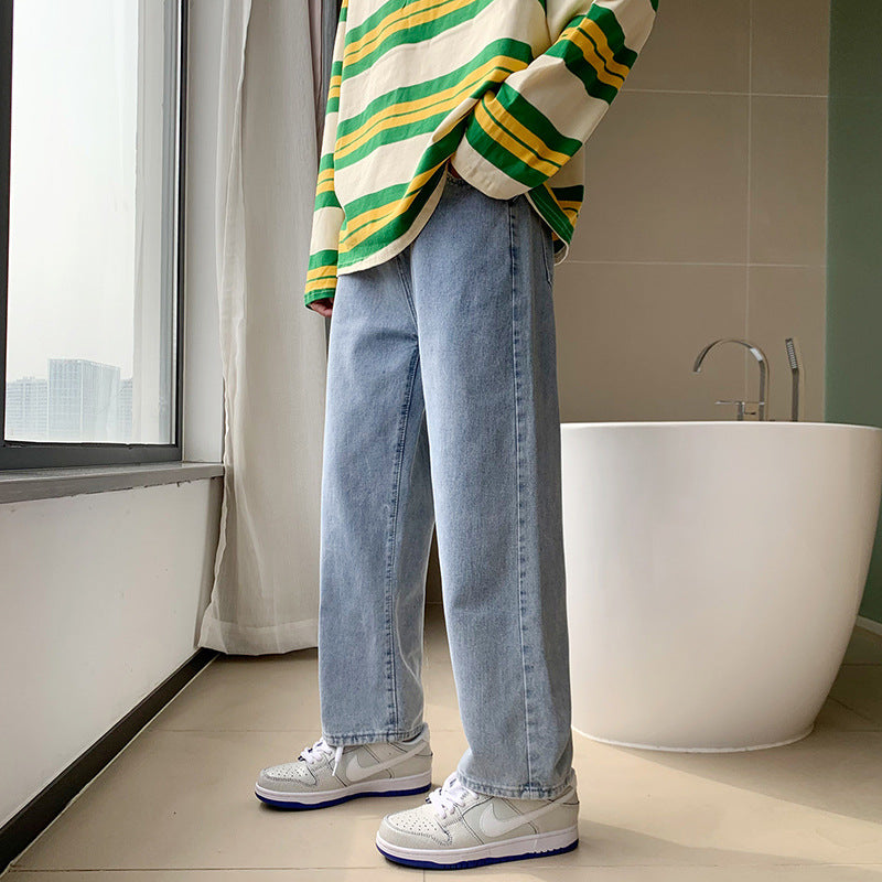 Men's leisure jeans in a casual style with a comfortable fit and high-quality denim Lisslune