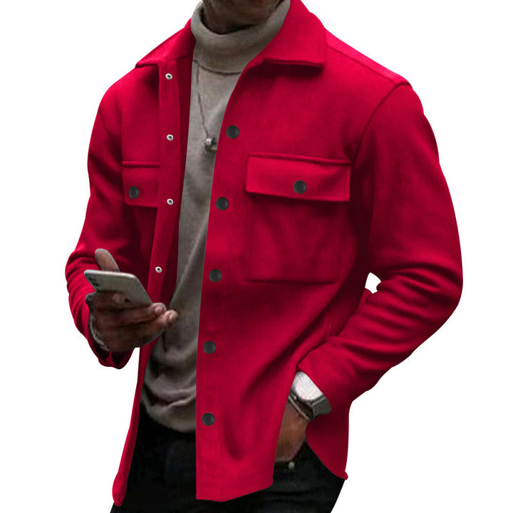 Men's casual utility jacket with practical pockets and fashionable cut Lisslune