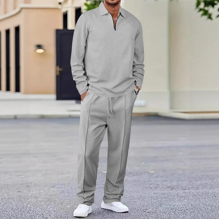 Men's Sports Hoodie and Stretch Pants Set with Breathable Structured Material Lisslune
