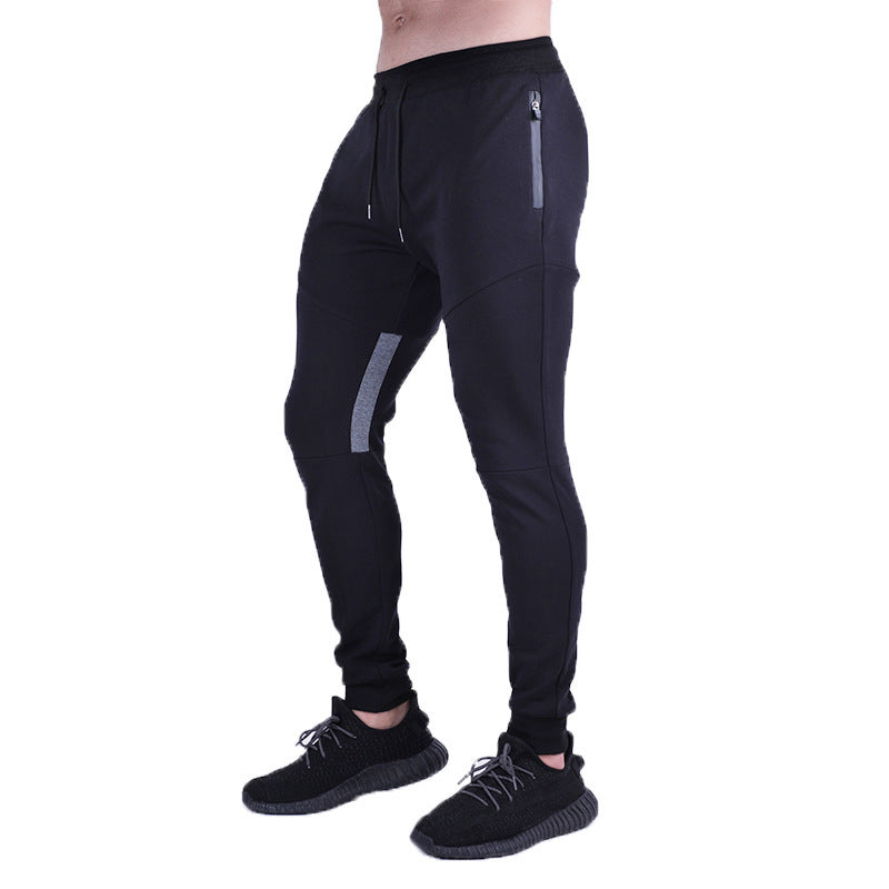 Men's fitness jogging pants with side zipper pockets and elastic waistband Lisslune