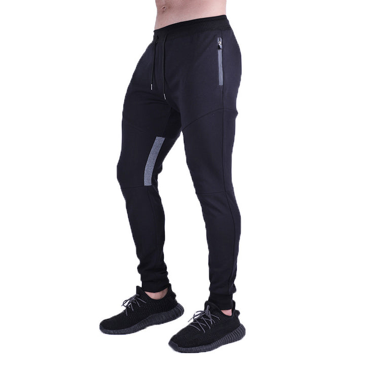 Men's fitness jogging pants with side zipper pockets and elastic waistband Lisslune