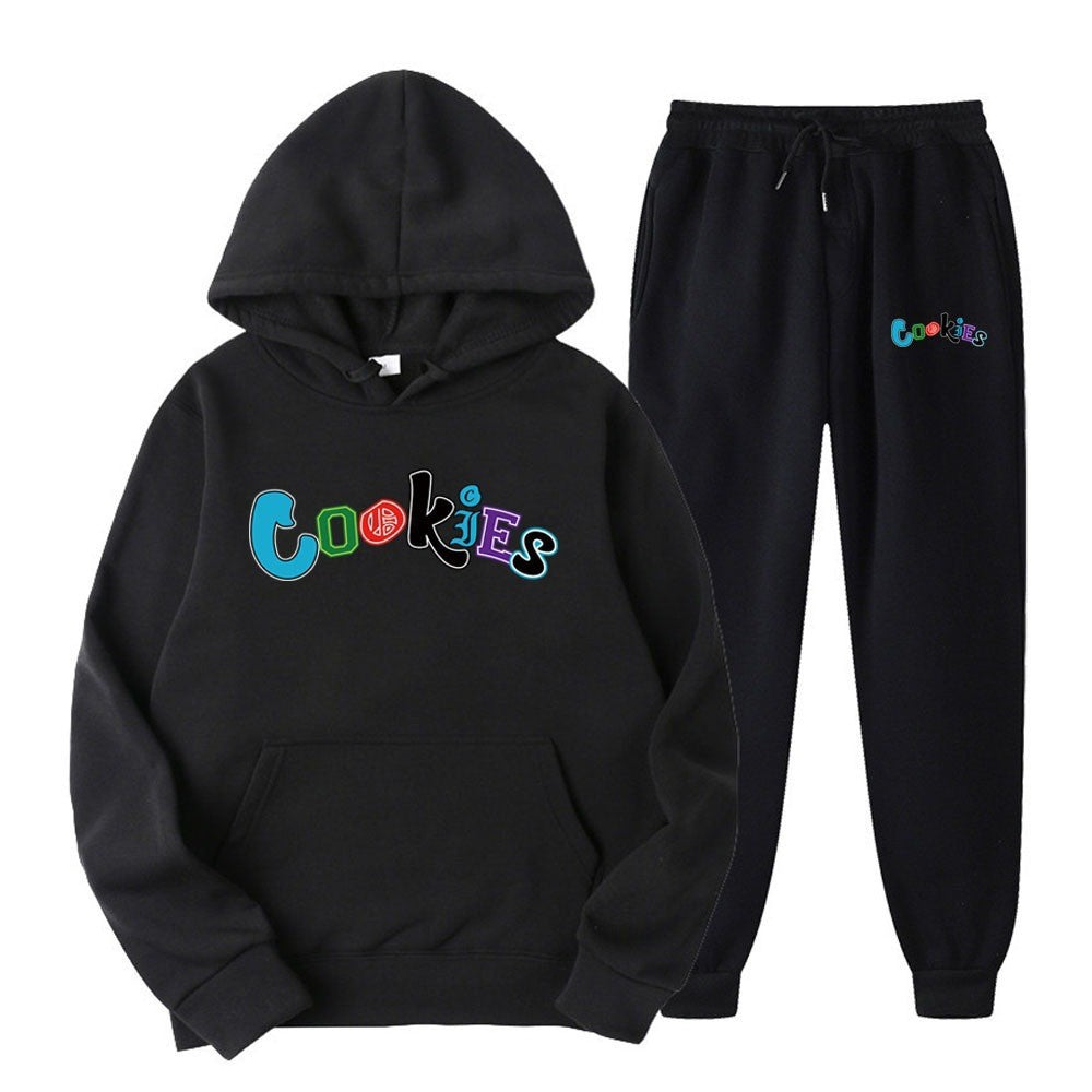Women's Hoodie and Jogging Pants Set with Colorful Graphic Print Lisslune