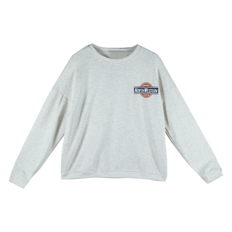 Women's casual oversized sweater with stylish logo and pleasantly soft interior lining Lisslune