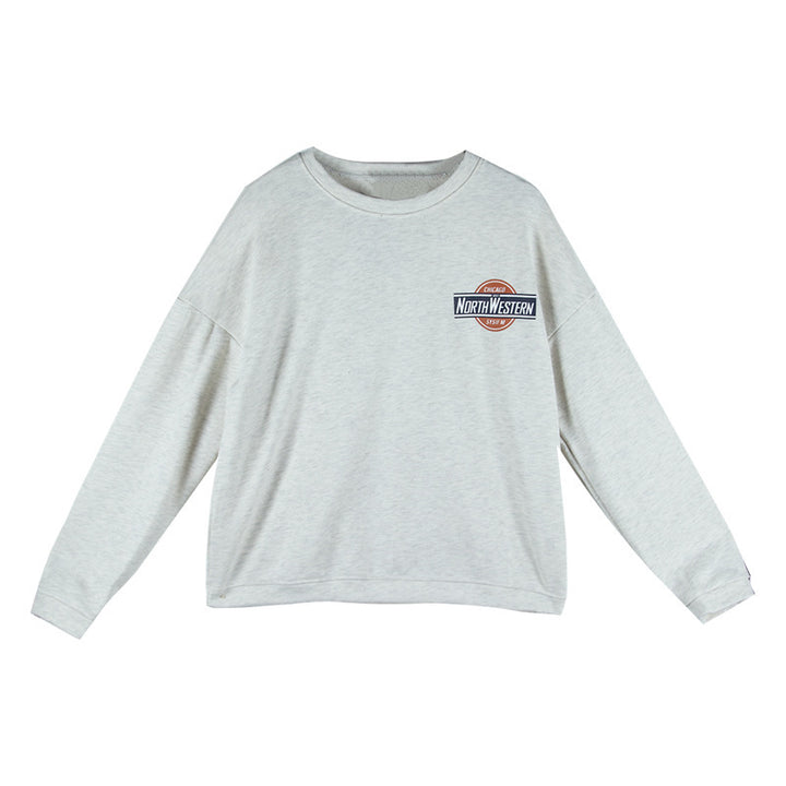 Women's casual oversized sweater with stylish logo and pleasantly soft interior lining Lisslune