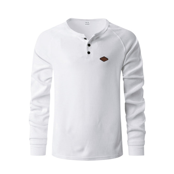 Men's Long Sleeve Shirt with Button Placket and Structure Lisslune