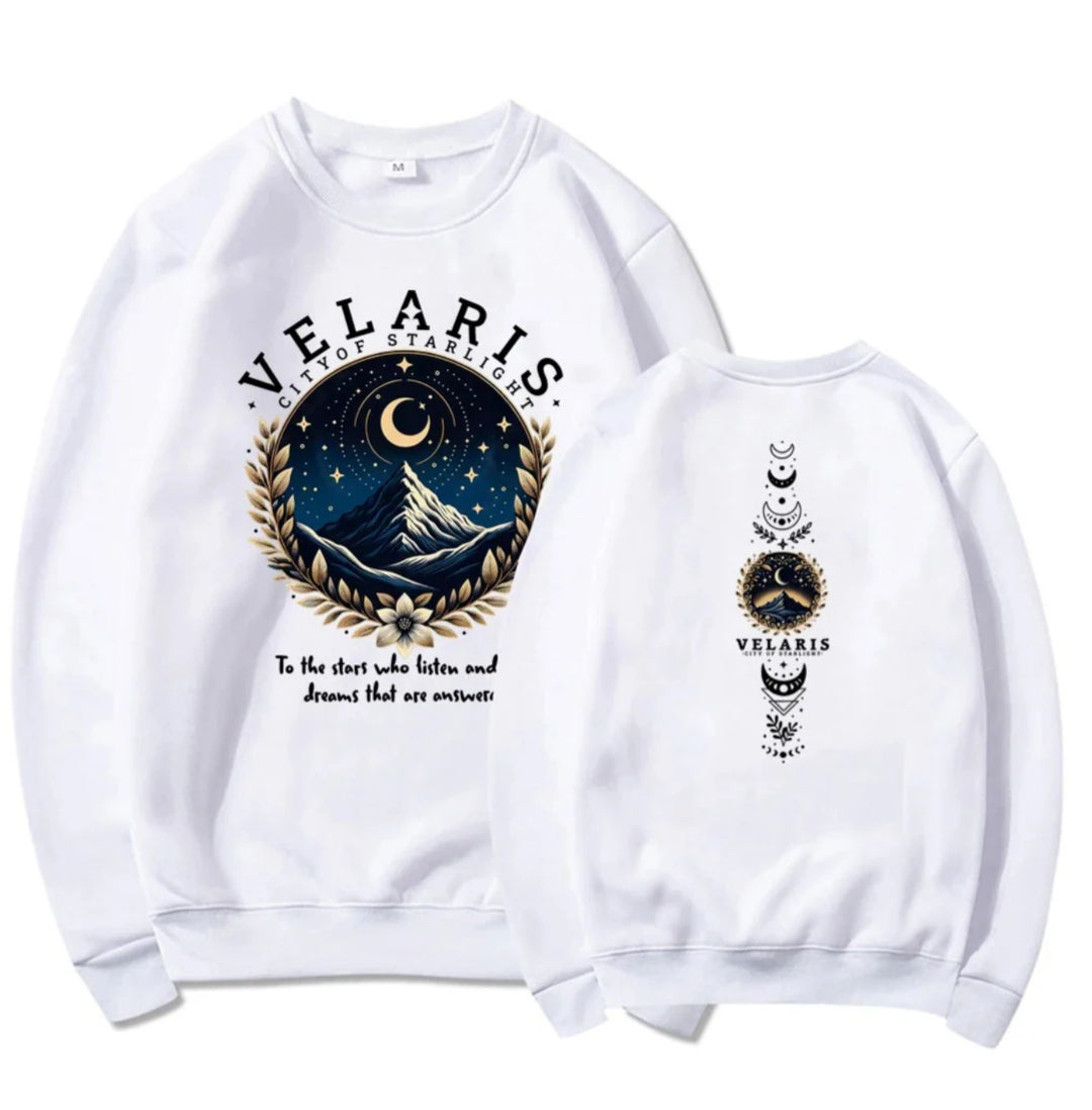 Women's sweatshirt with artistic night sky motif Lisslune