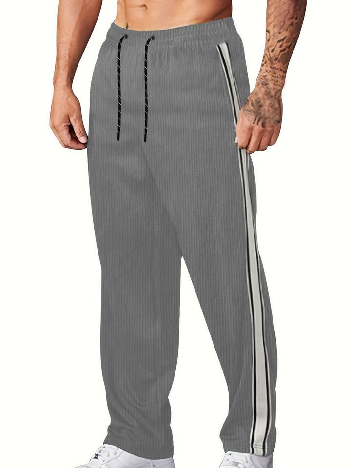 Men's sporty joggers with elegant side stripes and adjustable waistband Lisslune