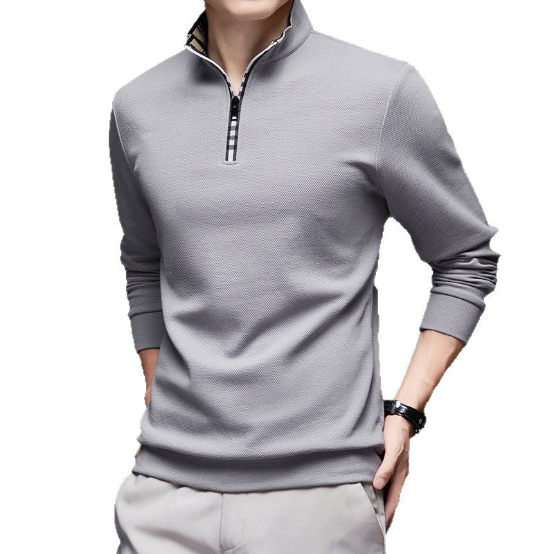 Men's Sweat Pullover with High-Quality Zipper and Modern Collar Lisslune