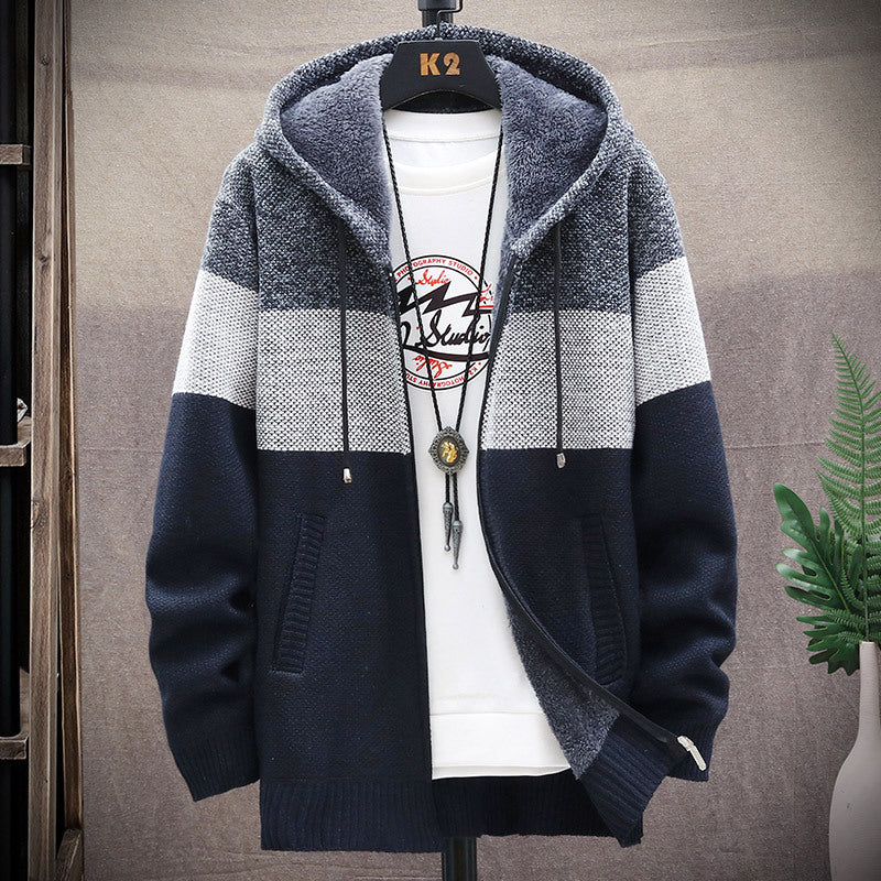 Men's stylish hoodie jacket with textured design Lisslune