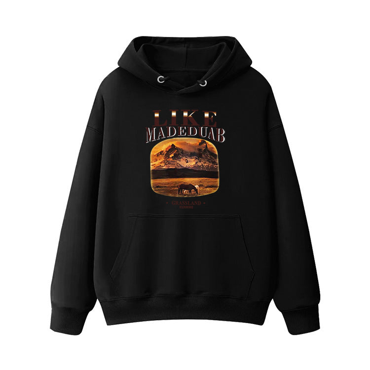 Women's hoodie with artistic landscape motif Lisslune