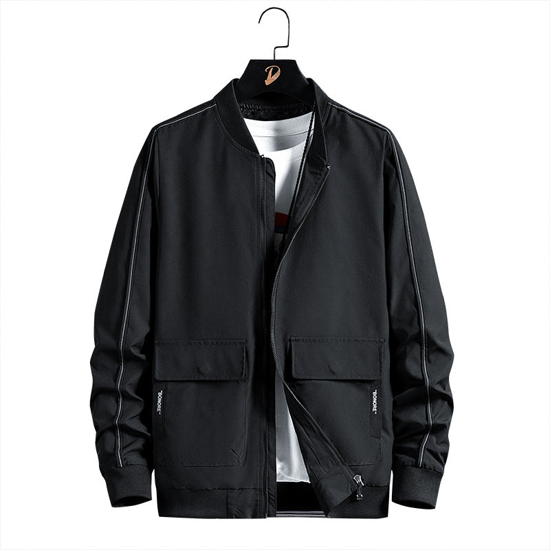 Men's stylish bomber jacket with elastic cuffs and practical pockets Lisslune