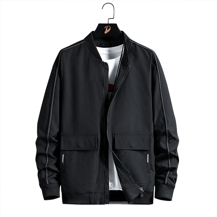 Men's stylish bomber jacket with elastic cuffs and practical pockets Lisslune