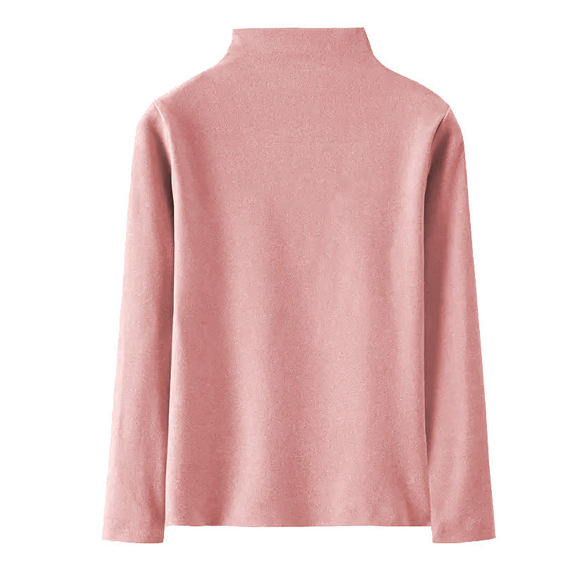 Women's long-sleeve top with high collar Lisslune