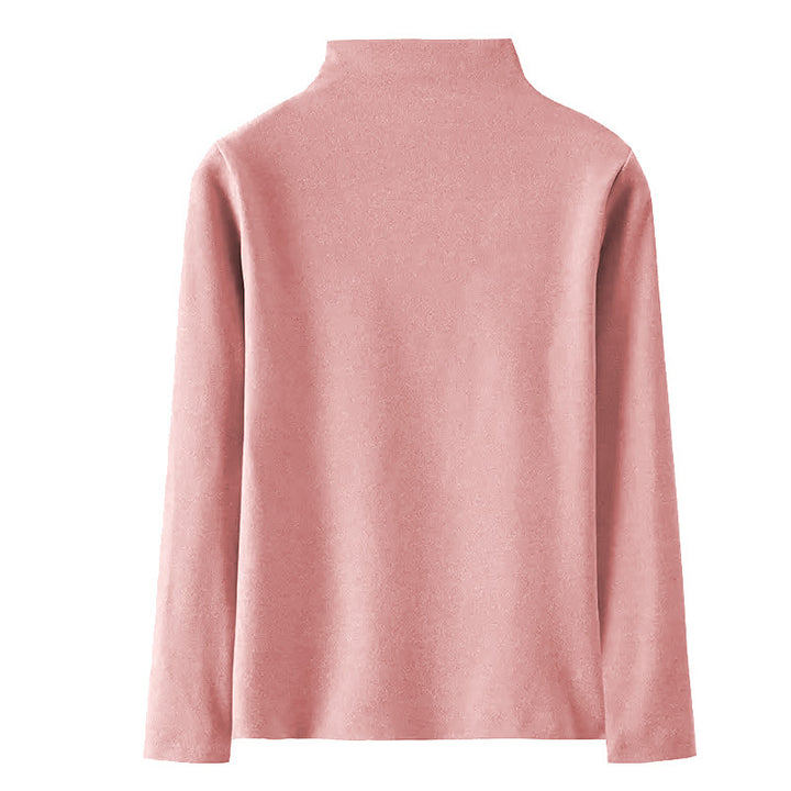Women's long-sleeve top with high collar Lisslune