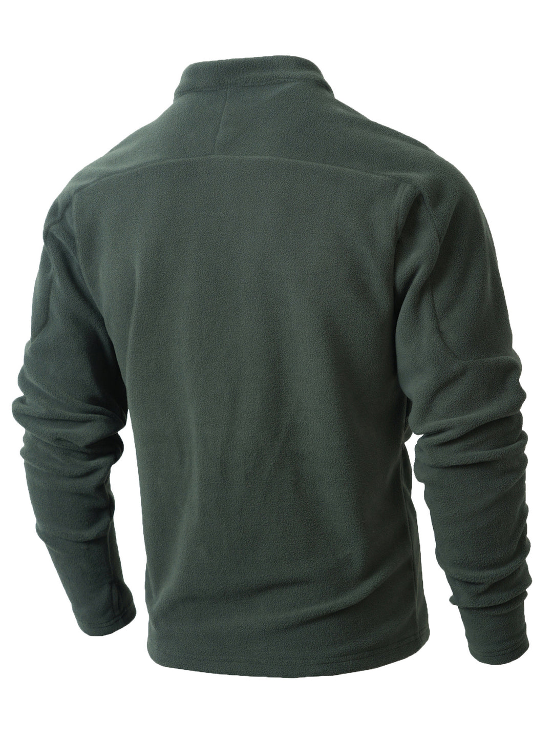 Men's fleece pullover with fashionable stand-up collar and practical button details Lisslune
