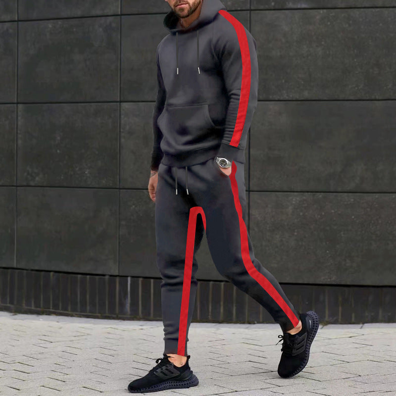 Men's tracksuit with hood and contrasting side elements Lisslune