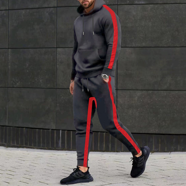 Men's tracksuit with hood and contrasting side elements Lisslune