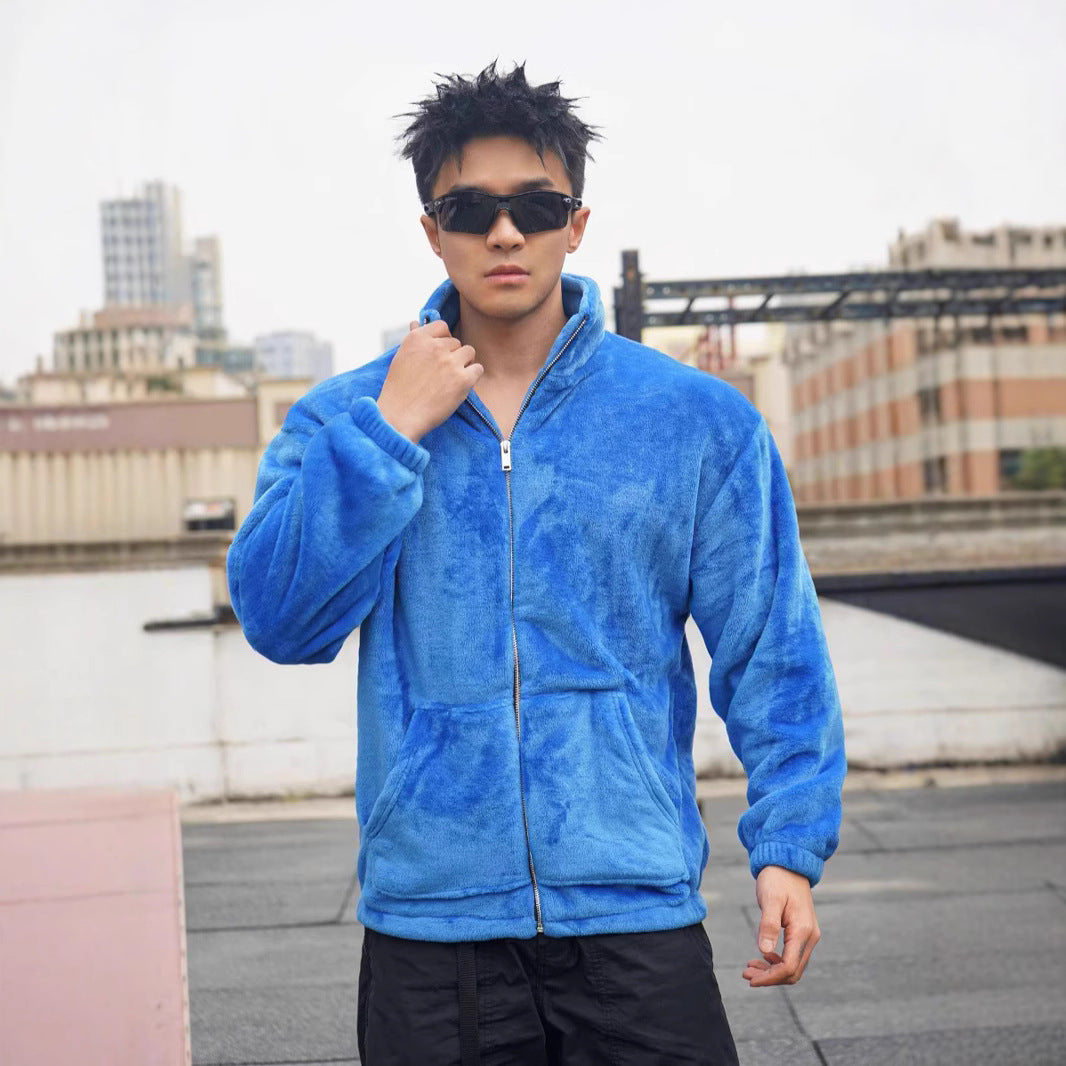 Men's fleece jacket with high collar and soft lining Lisslune