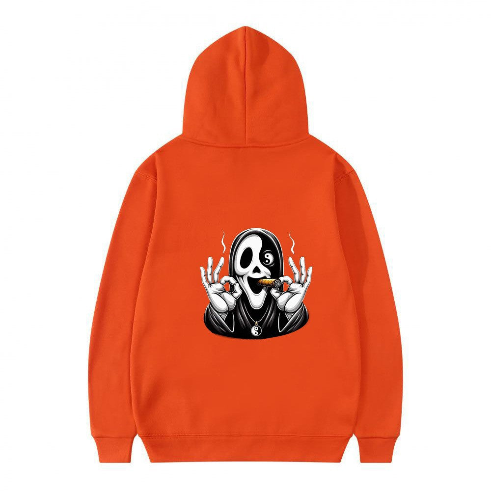 Women's hoodie with artistic skull print and casual fit Lisslune
