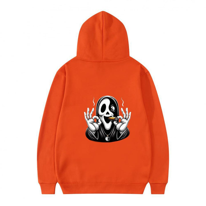 Women's hoodie with artistic skull print and casual fit Lisslune