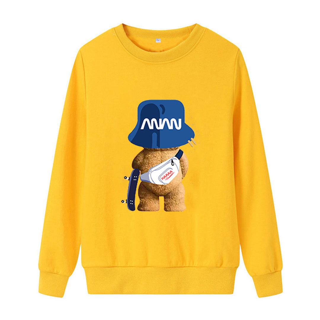 Women casual sweatshirt with playful bear motifs Lisslune