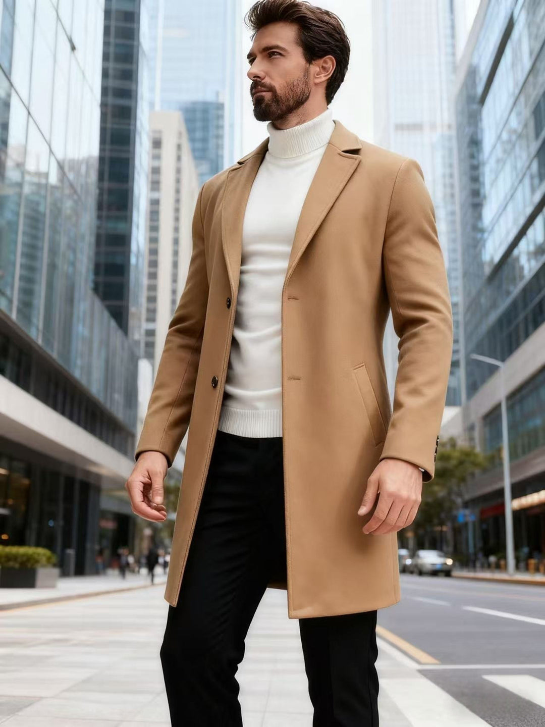 Men's elegant wool coat Lisslune