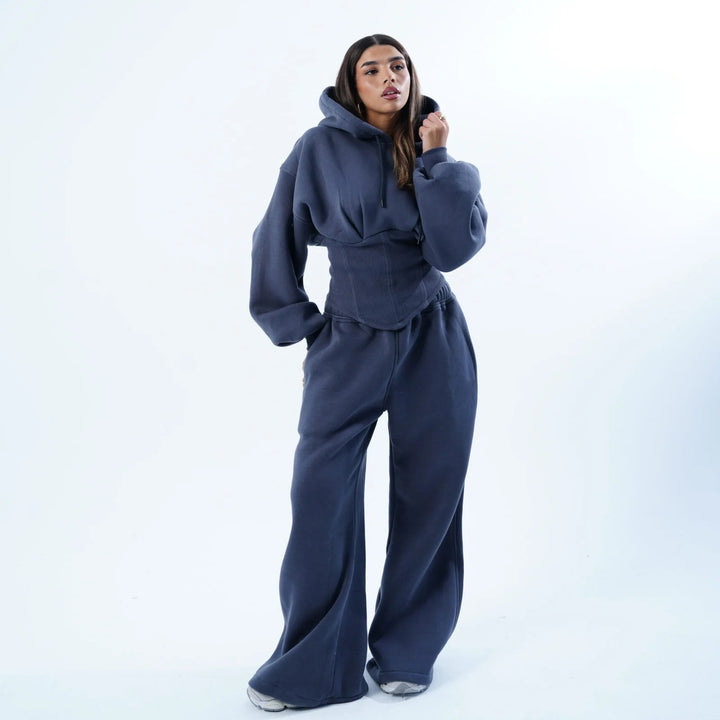 Women's Oversized Hoodie and Wide Pants Set Lisslune