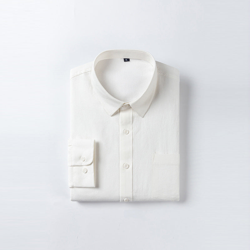 Men's casual long sleeve shirt with fine texture Lisslune