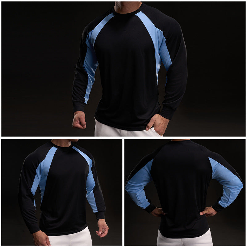Men's Sporty Long-Sleeve Shirt with Breathable Inserts Lisslune