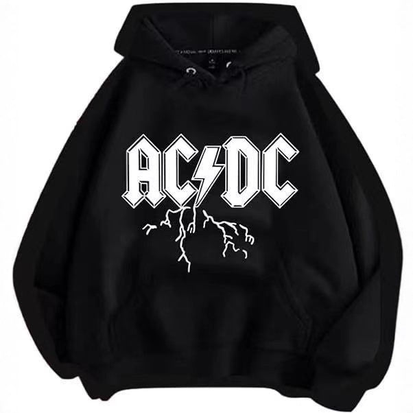 Women's hoodie with large band logo and kangaroo pocket Lisslune
