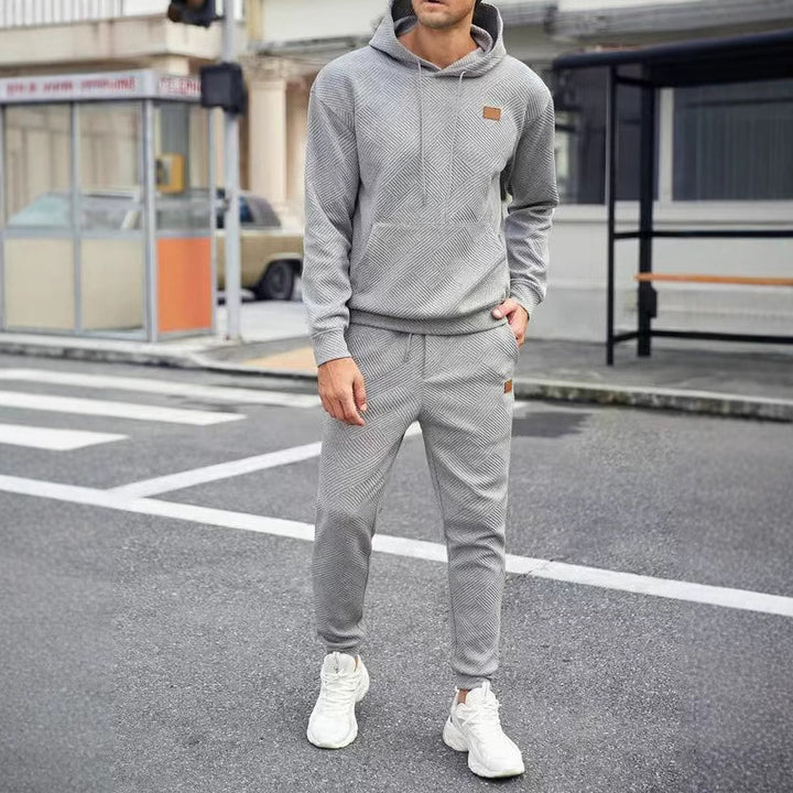Men's sporty lounge set with stylish hood and practical pockets Lisslune